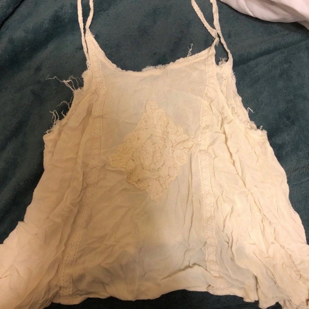 flowy white tank top